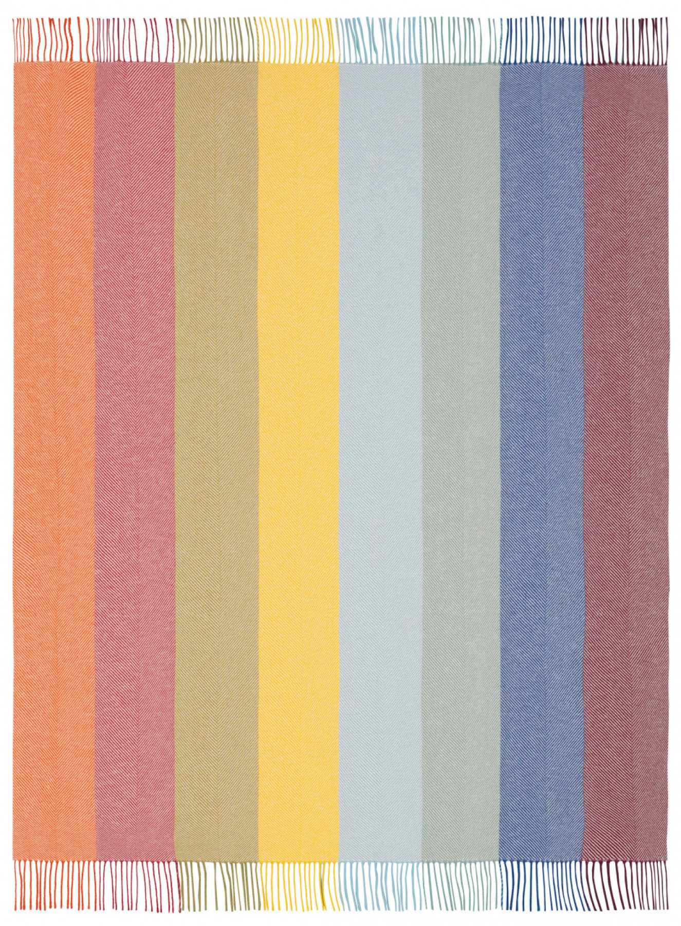 Biederlack Wollplaid 'Colour Lines' 130 x 170 cm Bunt